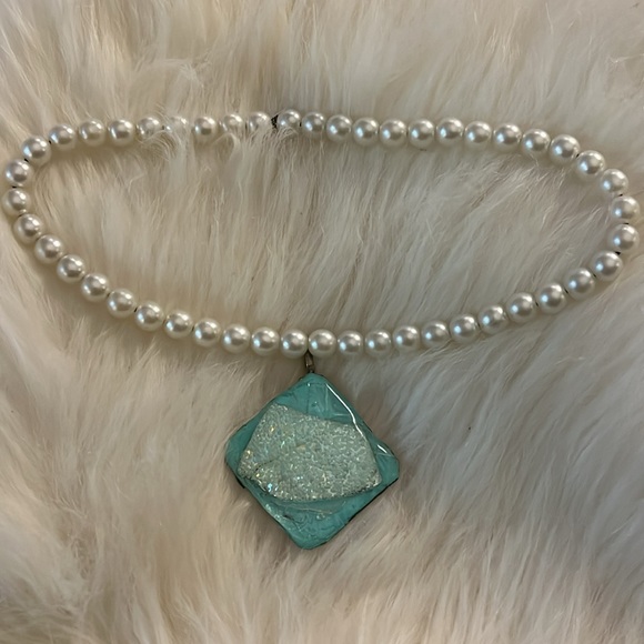 Faux Pearl Rare Unique One of Handmade Rare Bohemian Necklace - Picture 15 of 17